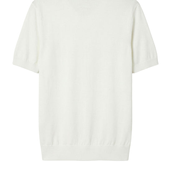 Short-sleeve crew neck sweater in crepe cotton - MONTEZEMOLO