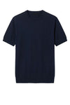 Short-sleeve crew neck sweater in crepe cotton - MONTEZEMOLO