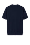 Short-sleeve crew neck sweater in crepe cotton - MONTEZEMOLO