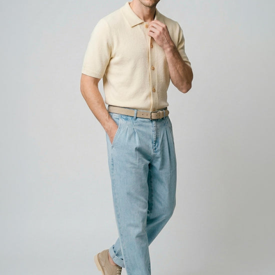 Bouclé cotton knit shirt - MONTEZEMOLO