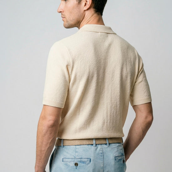 Bouclé cotton knit shirt - MONTEZEMOLO