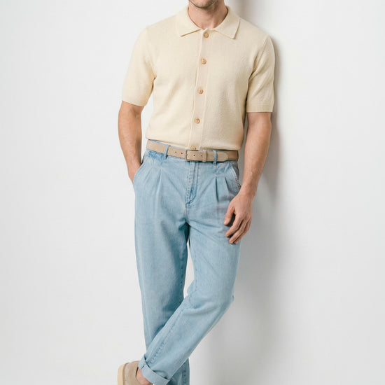 Bouclé cotton knit shirt - MONTEZEMOLO