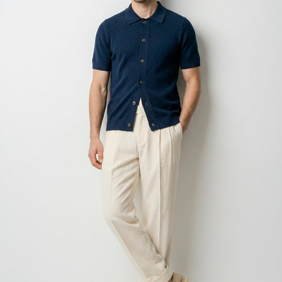 Bouclé cotton knit shirt - MONTEZEMOLO