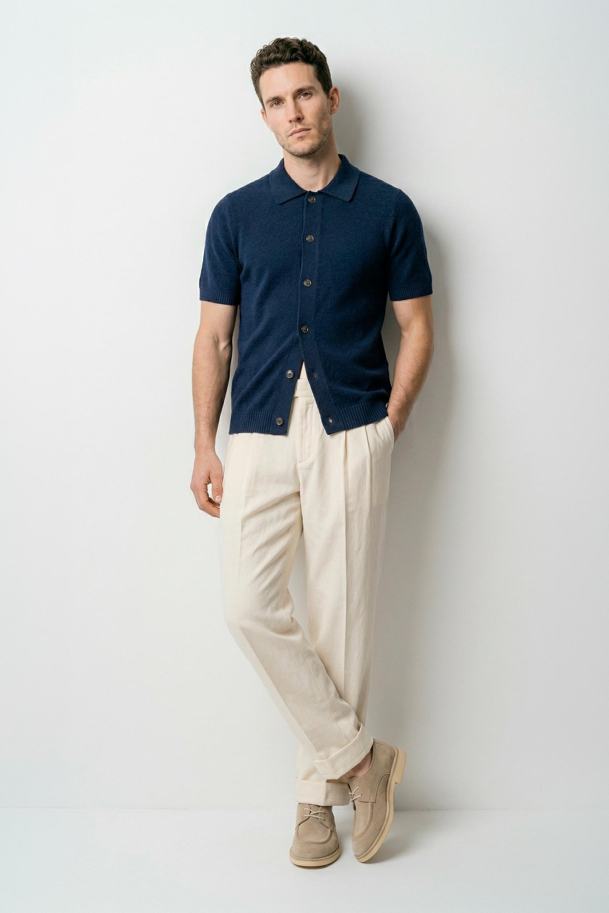 Bouclé cotton knit shirt - MONTEZEMOLO