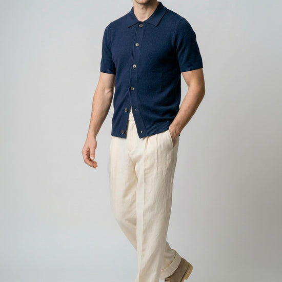 Bouclé cotton knit shirt - MONTEZEMOLO