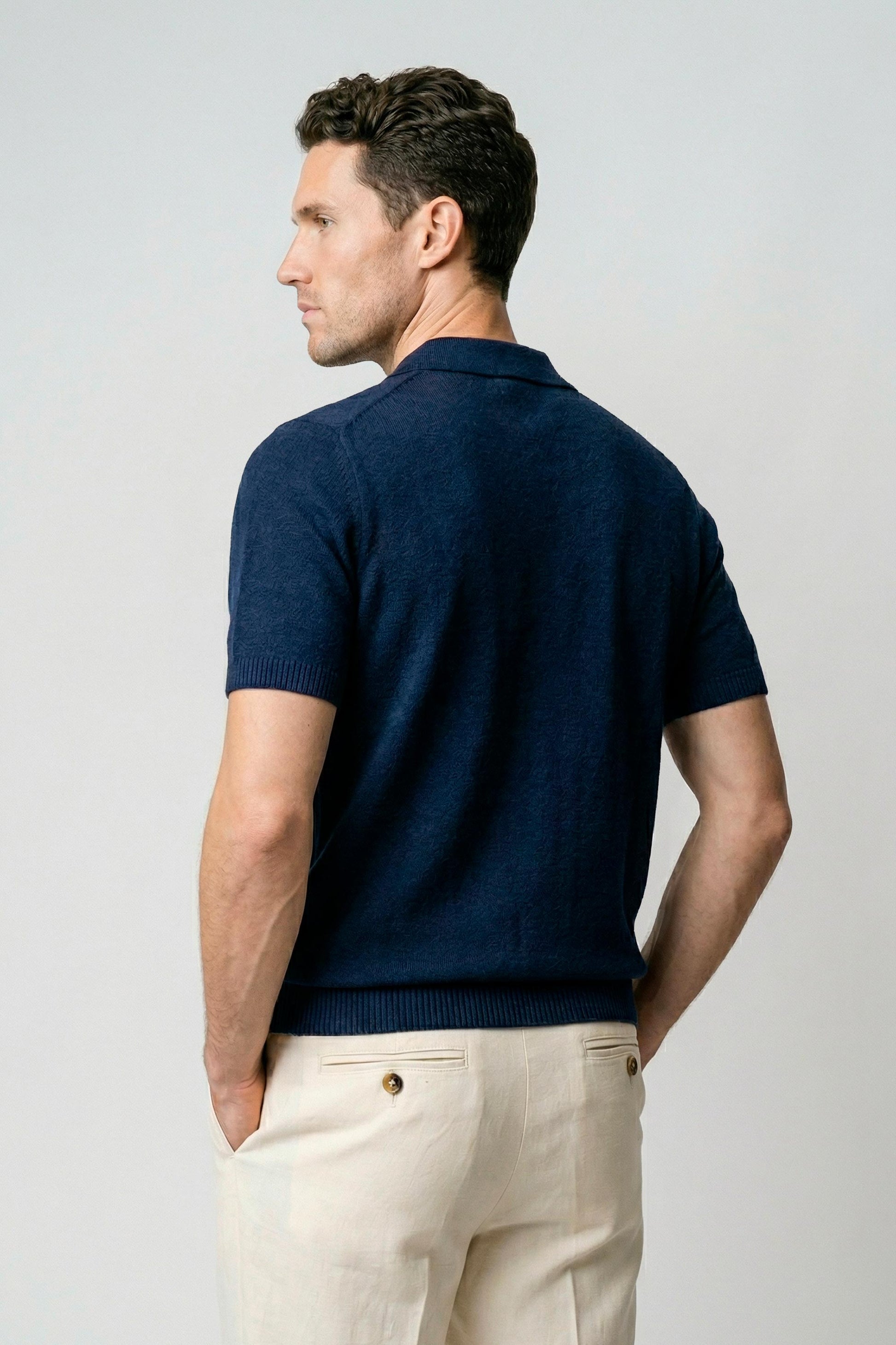 Bouclé cotton knit shirt - MONTEZEMOLO