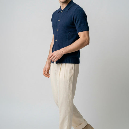 Bouclé cotton knit shirt - MONTEZEMOLO
