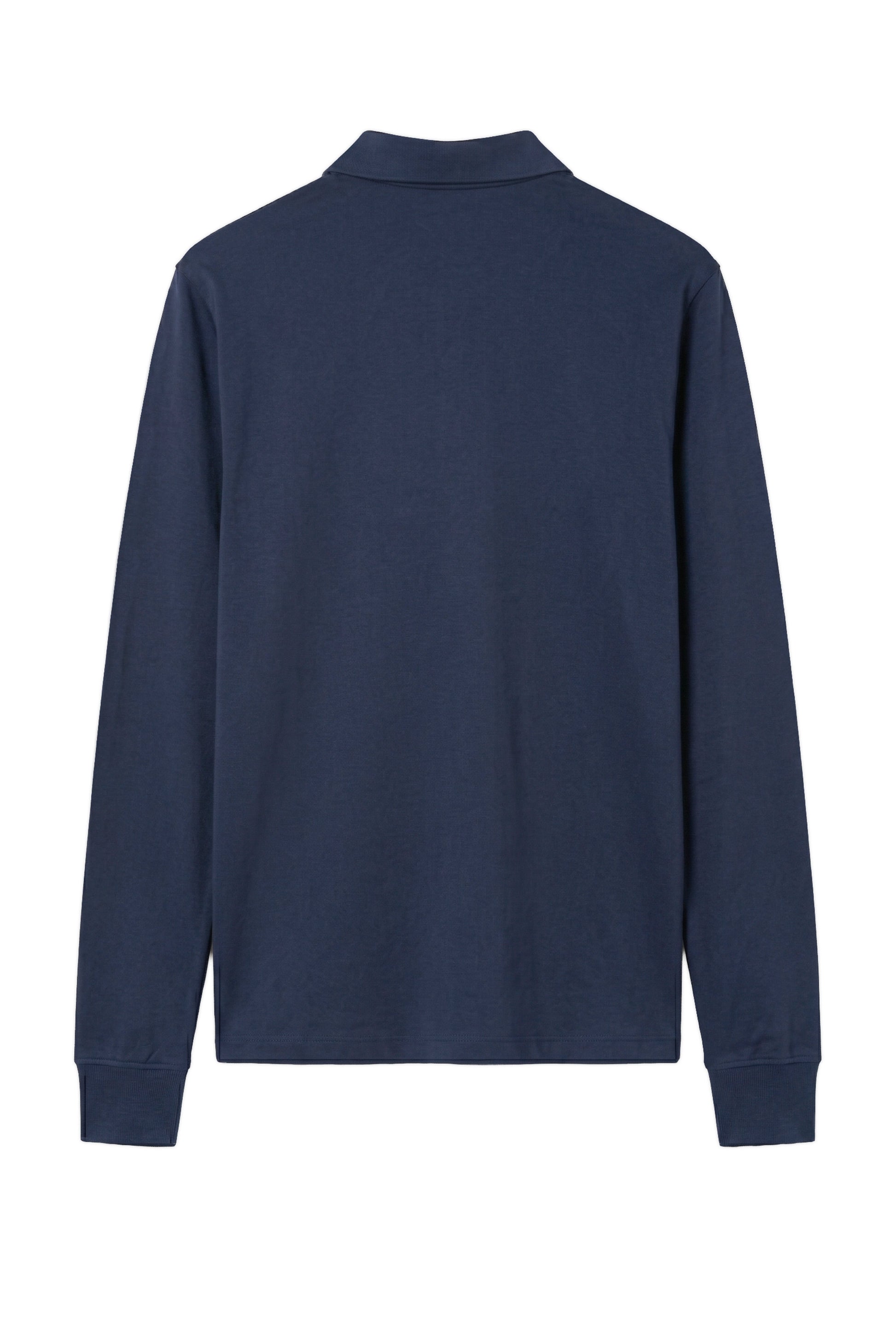 Long sleeve cotton and modal polo - MONTEZEMOLO