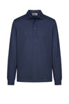 Long sleeve cotton and modal polo - MONTEZEMOLO