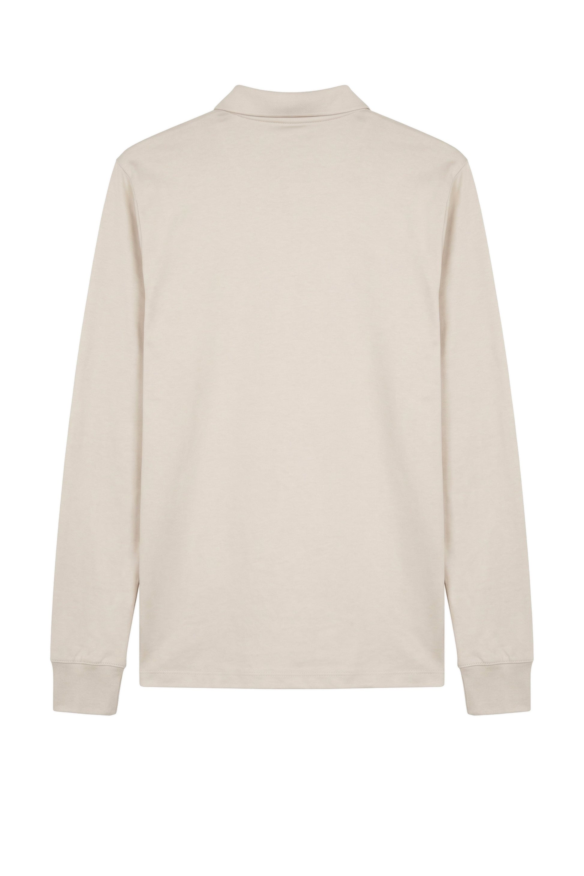 Long sleeve cotton and modal polo - MONTEZEMOLO