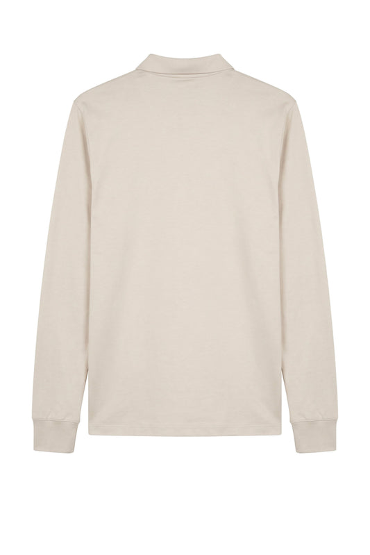Long sleeve cotton and modal polo - MONTEZEMOLO