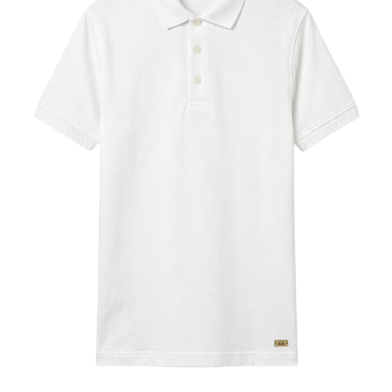 Short-sleeve stretch cotton polo - MONTEZEMOLO