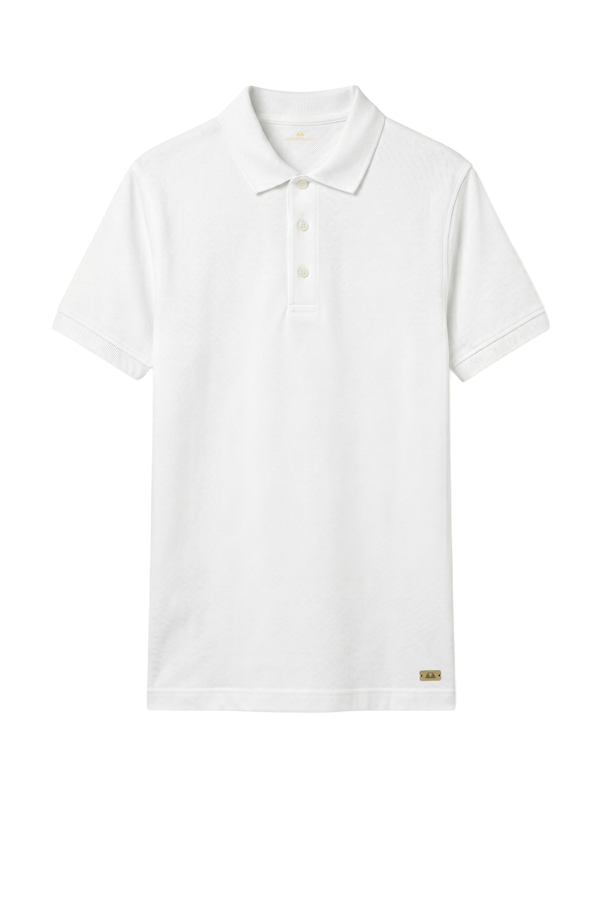Short-sleeve stretch cotton polo - MONTEZEMOLO