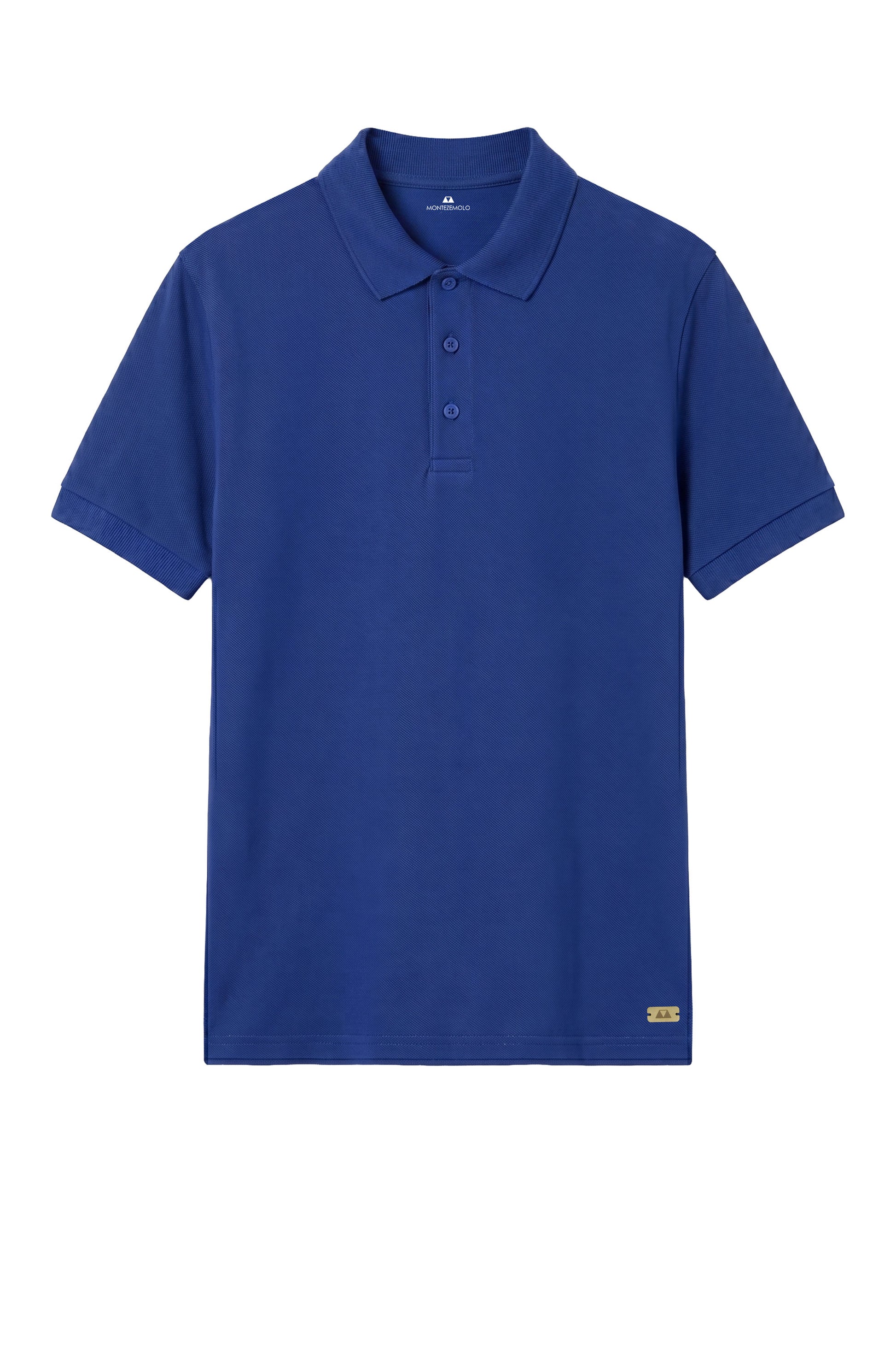 Short-sleeve stretch cotton polo - MONTEZEMOLO