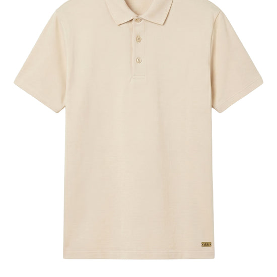 Short-sleeve stretch cotton polo - MONTEZEMOLO