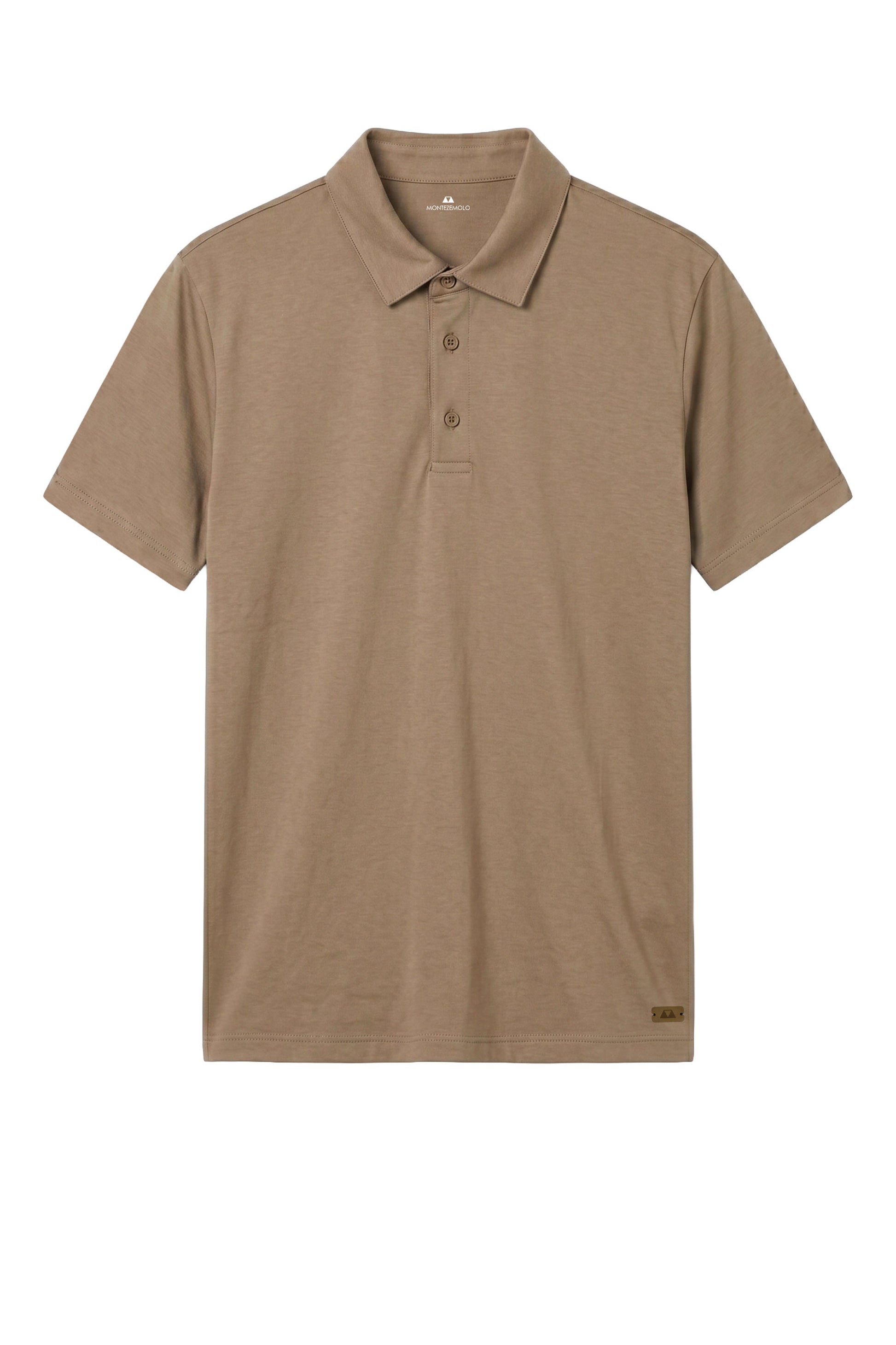 Short-sleeve stretch cotton polo - MONTEZEMOLO