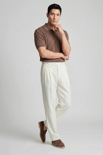 Textured knit crepé cotton polo - MONTEZEMOLO
