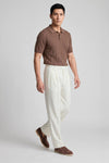 Textured knit crepé cotton polo - MONTEZEMOLO