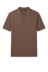 Textured knit crepé cotton polo - MONTEZEMOLO