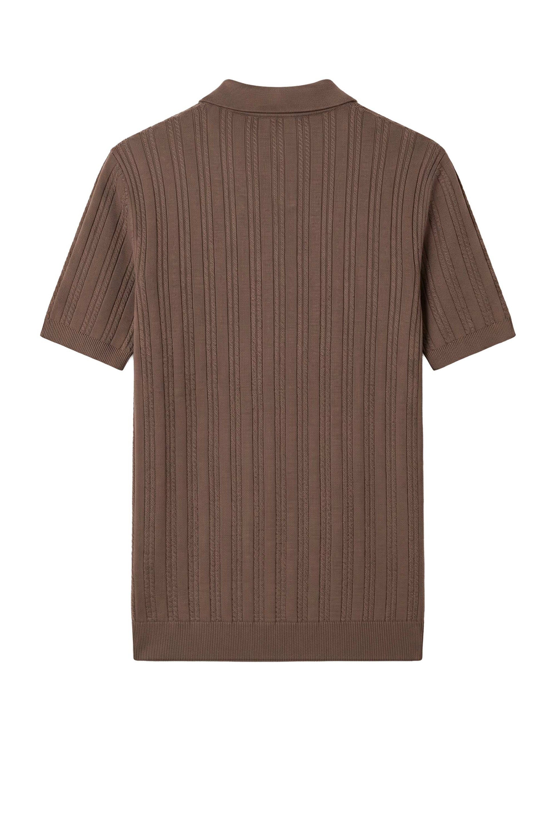 Textured knit crepé cotton polo - MONTEZEMOLO
