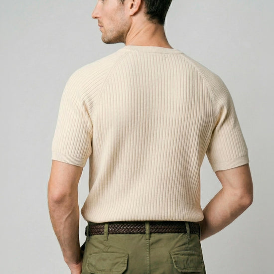 Raglan knit T-shirt in crepe cotton - MONTEZEMOLO