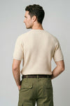 Raglan knit T-shirt in crepe cotton - MONTEZEMOLO