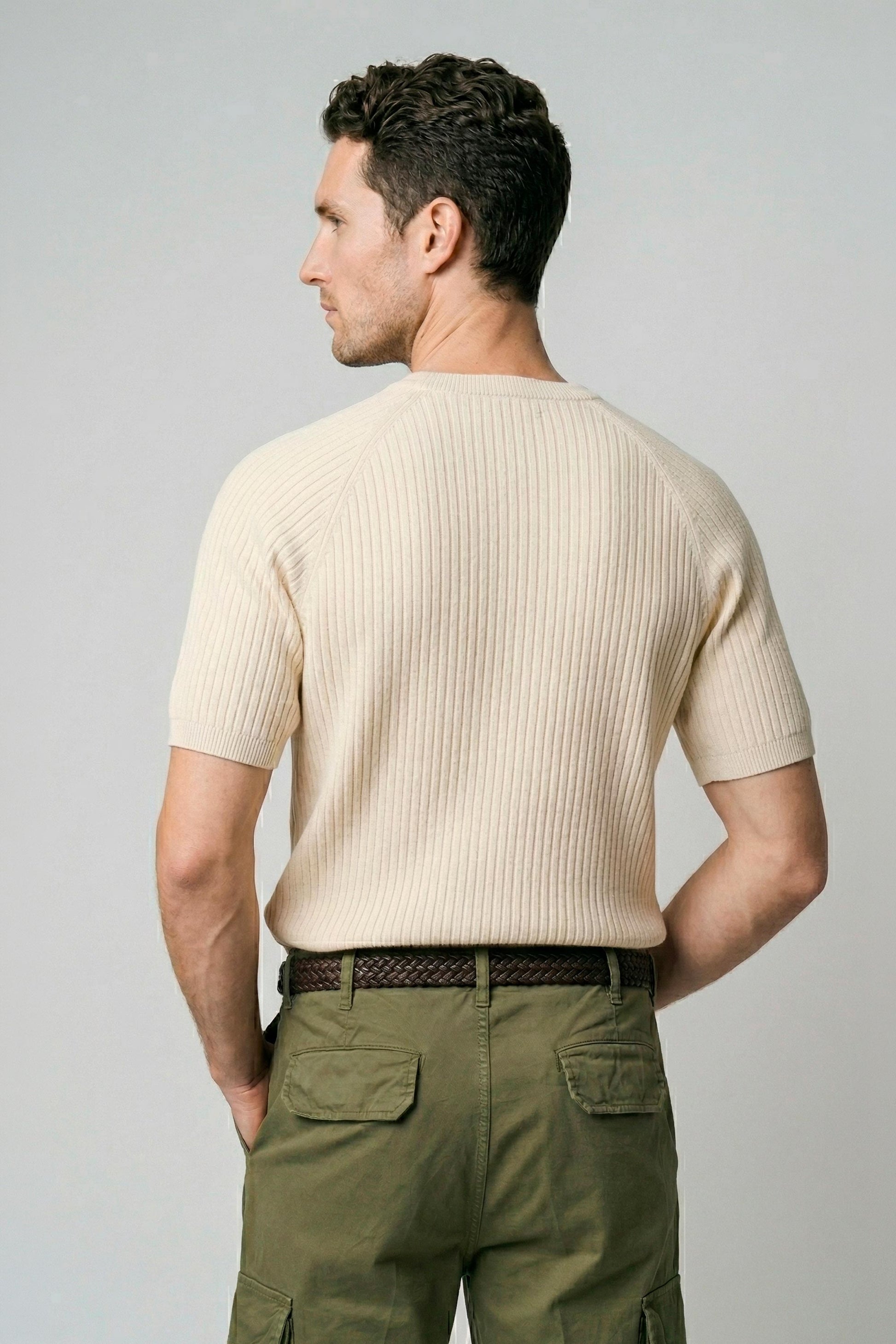 Raglan knit T-shirt in crepe cotton - MONTEZEMOLO