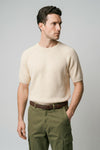 Raglan knit T-shirt in crepe cotton - MONTEZEMOLO