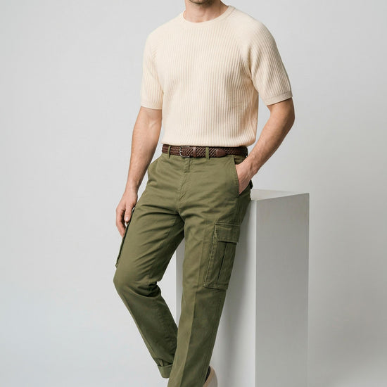 Raglan knit T-shirt in crepe cotton - MONTEZEMOLO
