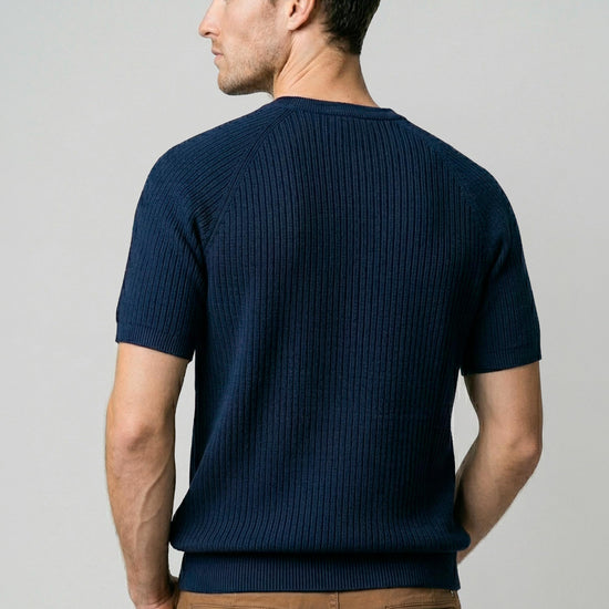Raglan knit T-shirt in crepe cotton - MONTEZEMOLO