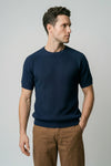 Raglan knit T-shirt in crepe cotton - MONTEZEMOLO
