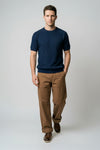 Raglan knit T-shirt in crepe cotton - MONTEZEMOLO