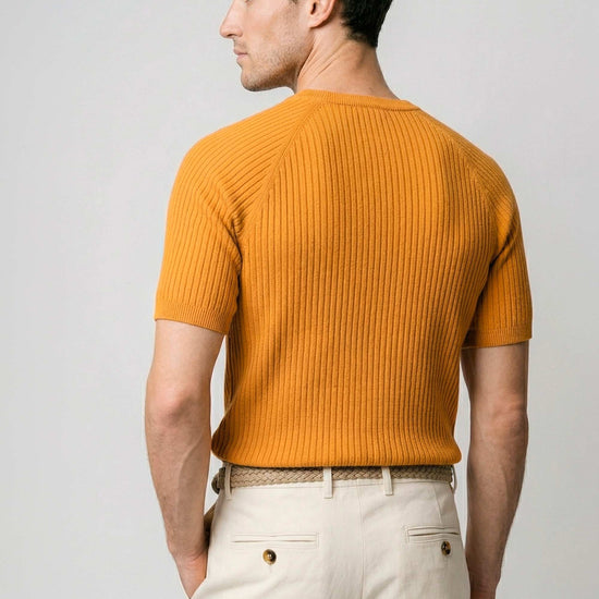 Raglan knit T-shirt in crepe cotton - MONTEZEMOLO