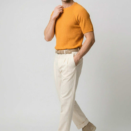 Raglan knit T-shirt in crepe cotton - MONTEZEMOLO