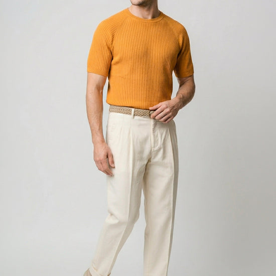 Raglan knit T-shirt in crepe cotton - MONTEZEMOLO