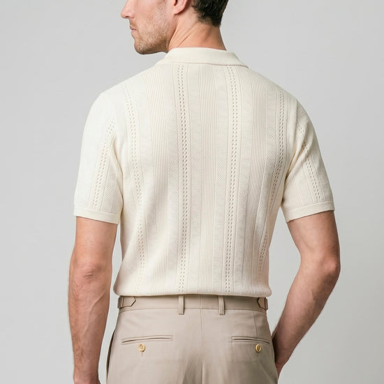 Textured-Knit t-shirt in crepe cotton - MONTEZEMOLO