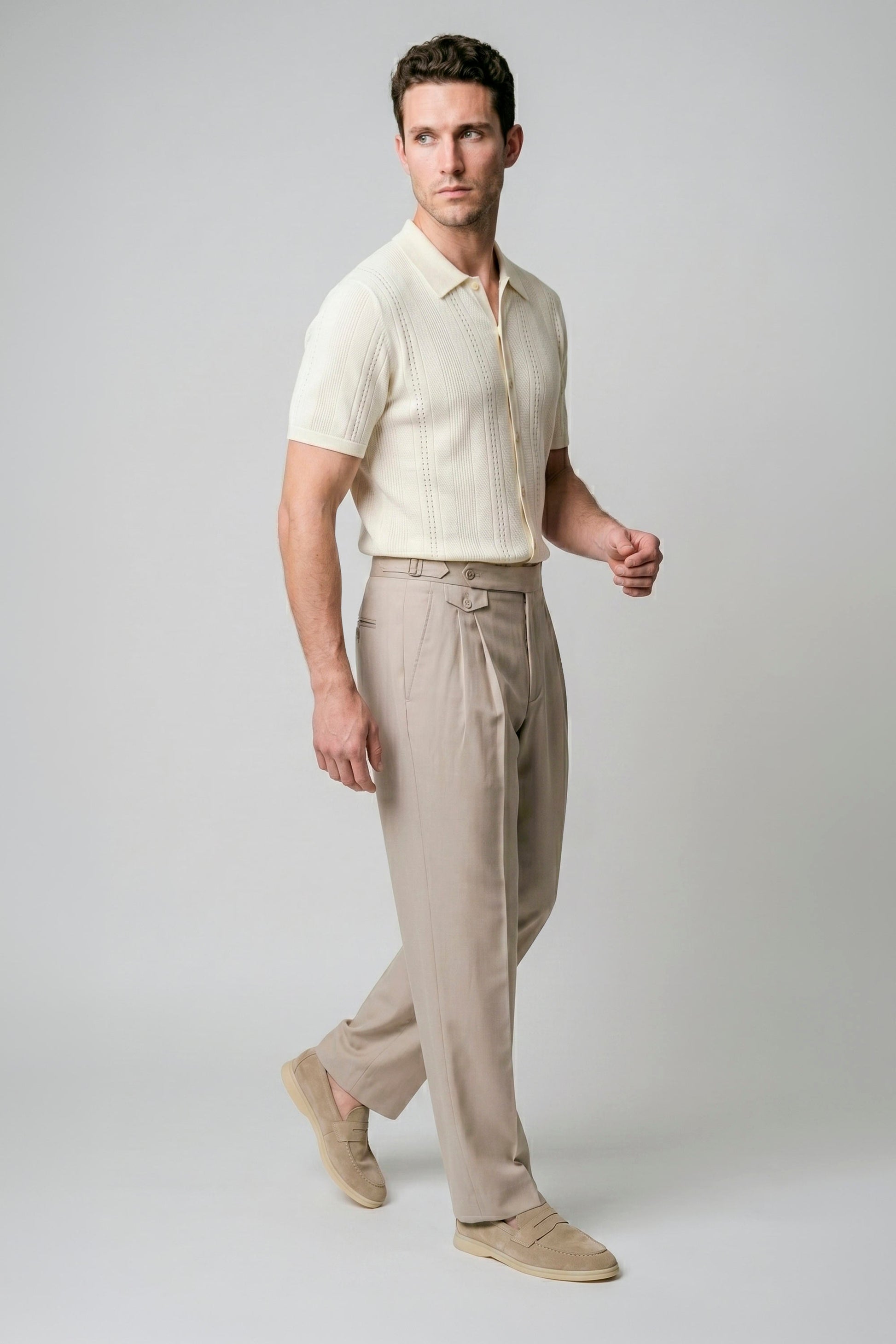 Textured-Knit t-shirt in crepe cotton - MONTEZEMOLO