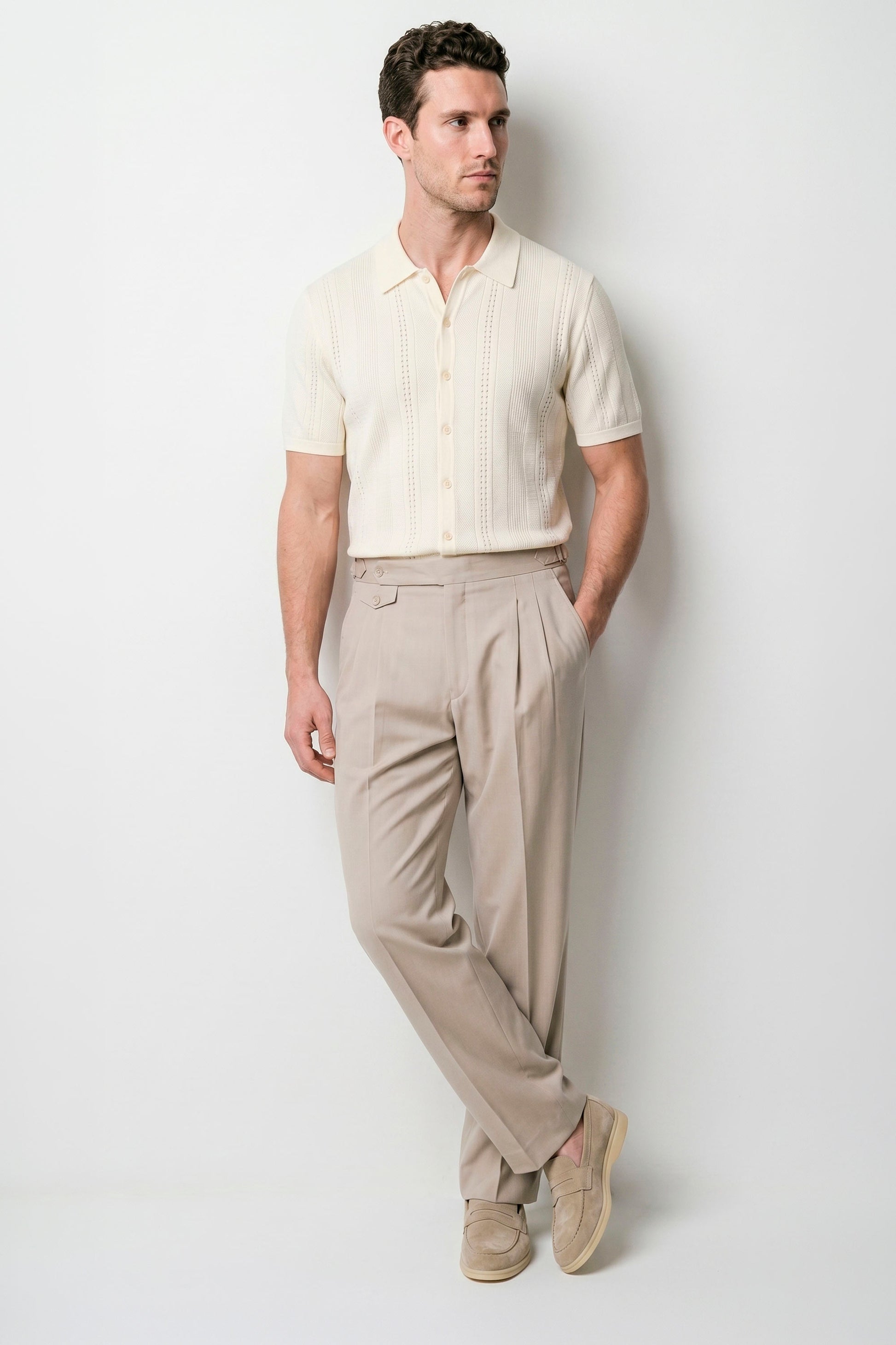 Textured-Knit t-shirt in crepe cotton - MONTEZEMOLO
