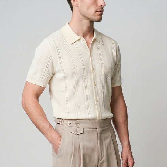 Textured-Knit t-shirt in crepe cotton - MONTEZEMOLO