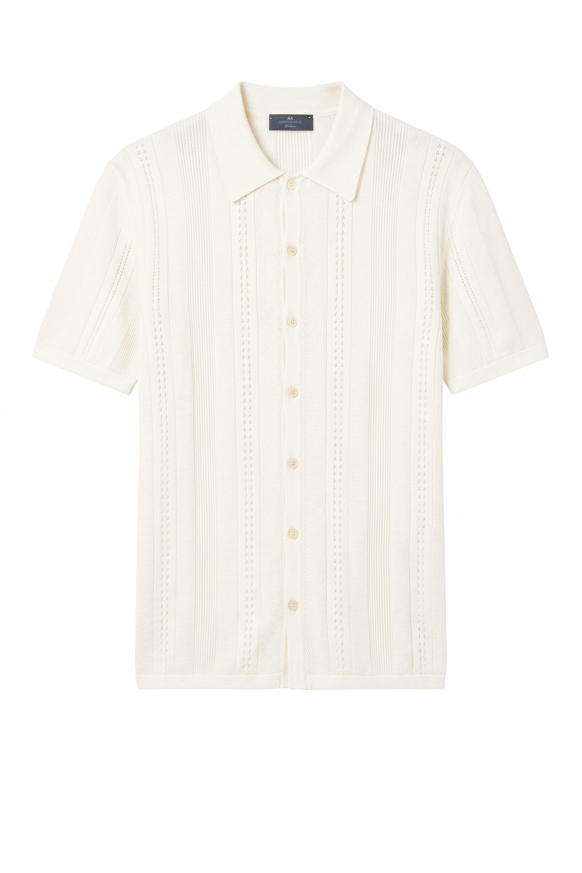 Textured-Knit t-shirt in crepe cotton - MONTEZEMOLO