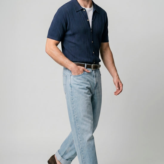 Textured-Knit t-shirt in crepe cotton - MONTEZEMOLO