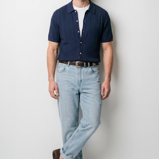 Textured-Knit t-shirt in crepe cotton - MONTEZEMOLO