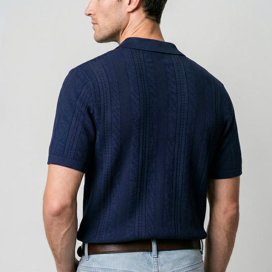 Textured-Knit t-shirt in crepe cotton - MONTEZEMOLO