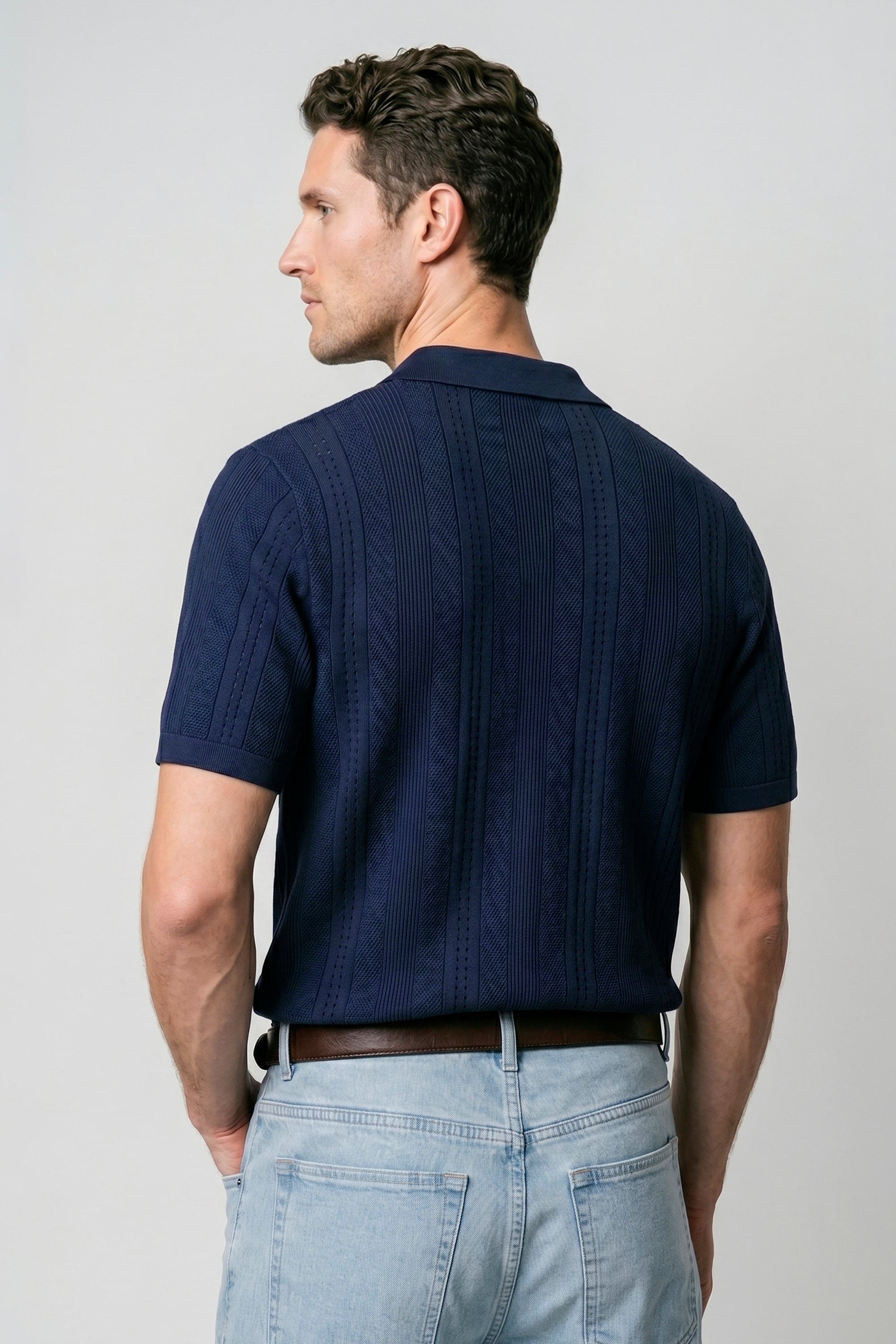 Textured-Knit t-shirt in crepe cotton - MONTEZEMOLO