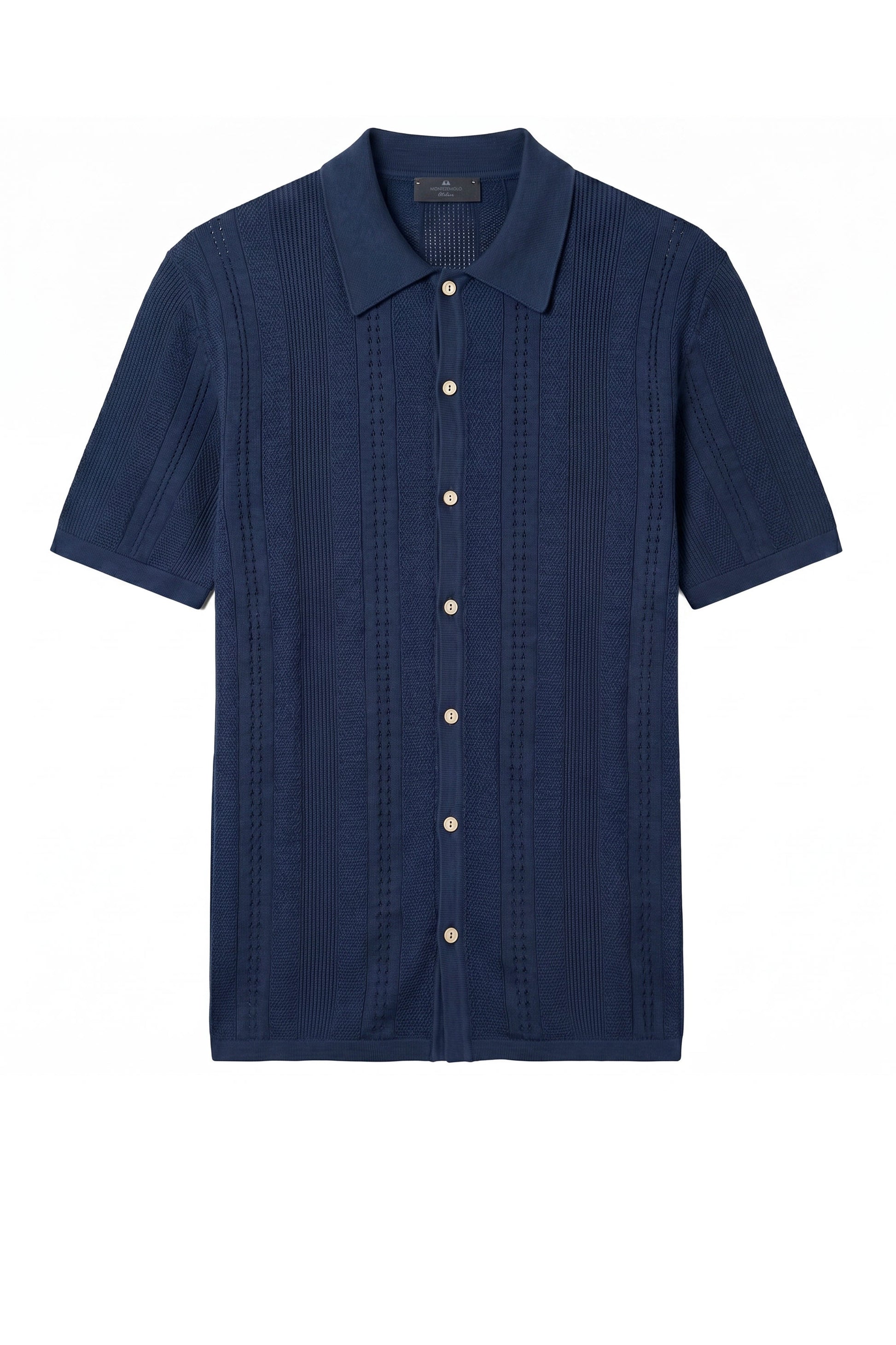 Textured-Knit t-shirt in crepe cotton - MONTEZEMOLO