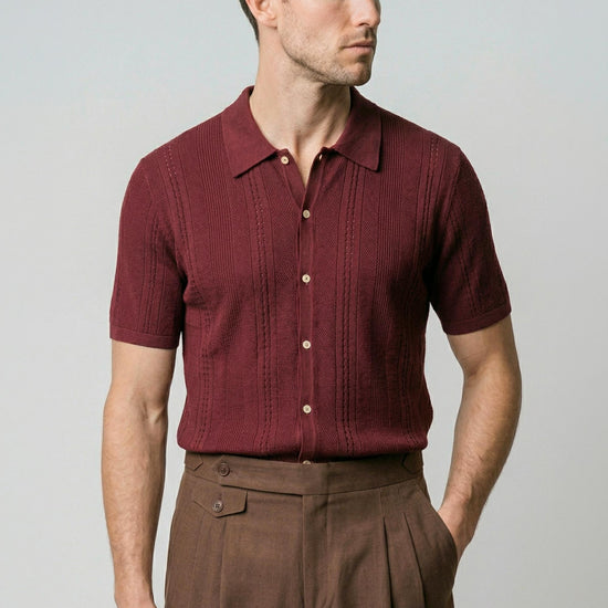 Texture-Knit t-shirt in crepe cotton - MONTEZEMOLO