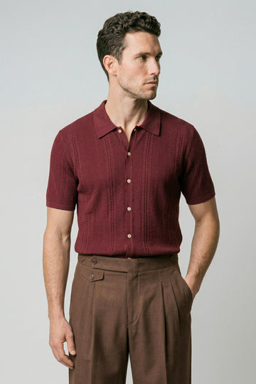 Texture-Knit t-shirt in crepe cotton - MONTEZEMOLO