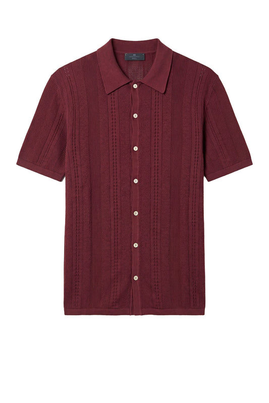 Texture-Knit t-shirt in crepe cotton - MONTEZEMOLO
