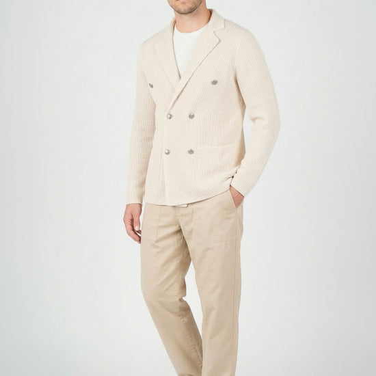 Double-breasted knit cardigan jacket - MONTEZEMOLO