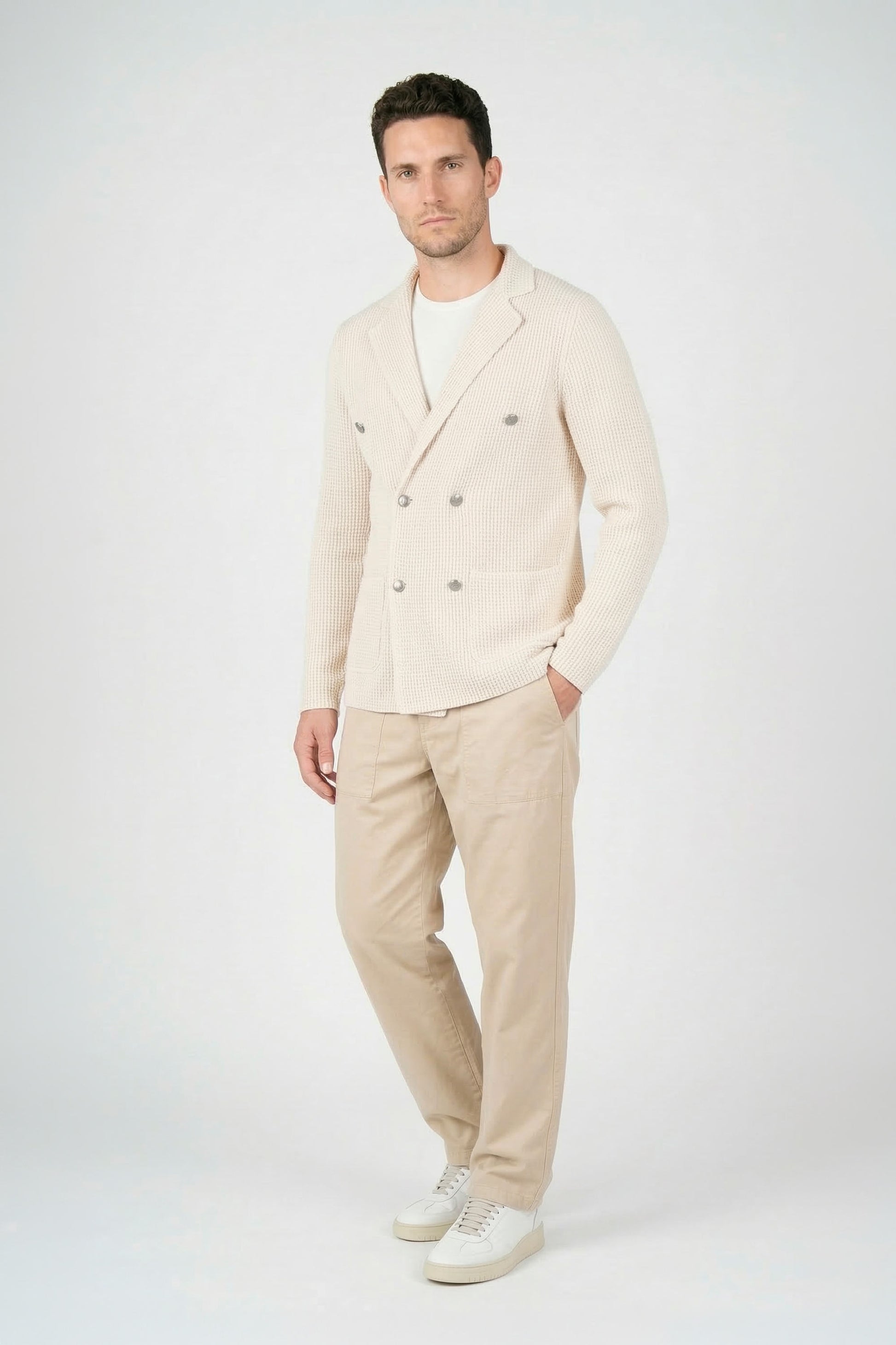 Double-breasted knit cardigan jacket - MONTEZEMOLO